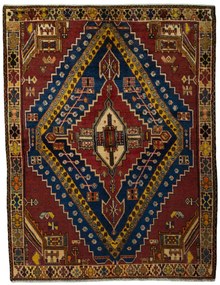 Shiraz Tappeto persiano 200x160 Blu (Iran) Annodato A Mano