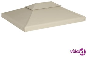 vidaXL Telo di Ricambio per Gazebo 310g/m² Beige 3x4m