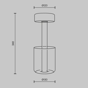 Maytoni MOD229TL-L3G3K1 - Lampada da tavolo LED dimmerabile portatile 3W/5V oro/