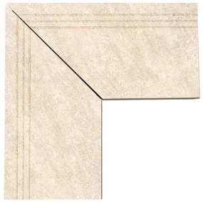 Bordo per piscina in gres porcellanato ECODADO+ Grad. Gres Est.Scan. dx-sx beige 30x60x2 L 60 x H 60 cm, Sp 20 mm