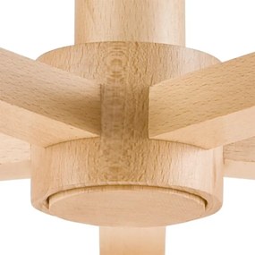 Plafoniera ELLIE 5xE27/60W/230V bianco/rovere