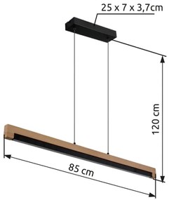 Globo 67849H - Lampadario LED a sospensione con filo STARLA LED/24W/230V