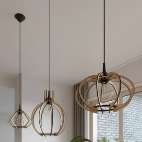 Lampada a sospensione in colore naturale con paralume in legno ø 27,5 cm Toranja - Nice Lamps