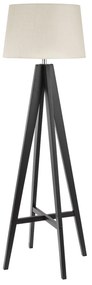 Piantana Contemporaneo Easel Legno Marrone Tessuto 1 Luce E27