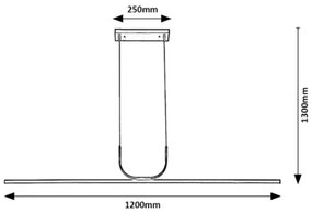 Rabalux 72129 - Lampadario LED a sospensione con filo ELIA LED/25W/230V 3000K cromo
