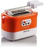 Ariete 159 toastime - tostapane con pinze per 2 fette di pane - 9 gradi di doratura - 700 watt - bianco e arancio - ARI159O