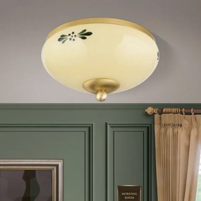 Orion DL 7-672 - Plafoniera LANDHAUS 1xE27/60W/230V diametro 21 cm ottone/beige