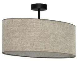 Duolla - Lampadario a plafone OVAL 1xE27/15W/230V marrone