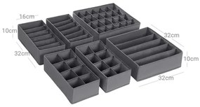 Organizzatore per biancheria da cassetto GRANT grigio