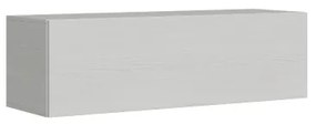 Pensile TV a ribalta con foro passacavi Isoka 133 cm Bianco Frassino