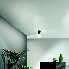 Lampada faretto da interno 12x12 cm FOG in alluminio verniciato Nero