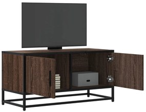 Mobile Tv Rovere Marrone 80x34,5x40cm Legno Multistrato Metallo /