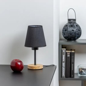 Brilagi - Lampada da tavolo NUBILA WOOD 1xE27/25W/230V quercia/nero