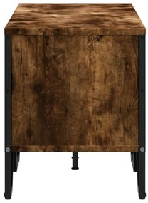 Mobile porta tv rovere fumo 122x34x41 cm in legno multistrato