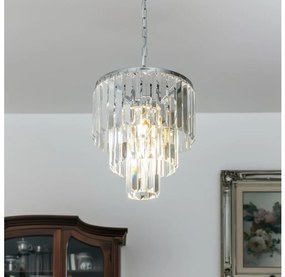 Brilagi - LED Lampadario di cristallo a sospensione con catena MOZART 4xE14/40W/230V cromo lucido