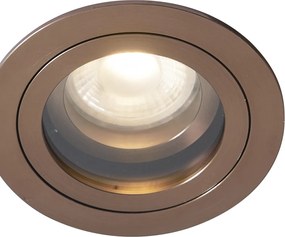 Faretto da incasso moderno bronzo scuro ruotabile e inclinabile IP44 - Chuck