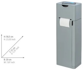 WENKO 24213100 - Scopino per WC IMON 20x58,5 cm grigio