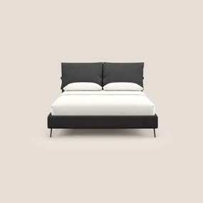 Artemisia letto imbottito con piedini alti sfoderabile in tessuto smacchiabile T17
