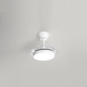 Ventilatore con struttura in metallo. Colore bianco opaco