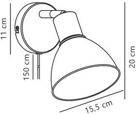 Nordlux - Faretto da parete POP 1xE27/18W/230V menta