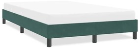 Giroletto Senza Materasso Verde Scuro 120x210 Cm İn Velluto /