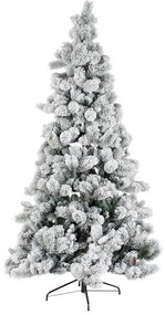 Albero di Natale DKD Home Decor Bianco Verde Polietilene Nevoso 140 x 140 x 210 cm