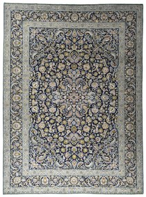 Kashan Tappeto persiano 310 x 420 Blu (Iran) Annodato A Mano