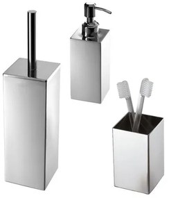Set di accessori da bagno NEMESIA in inox cromo