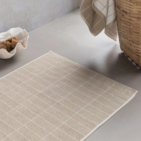Tappeto da bagno beige 50x80 cm Tile Stone - Mette Ditmer Denmark