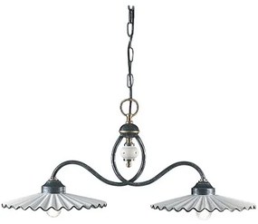 Ferroluce Classic 2-light barbell  lamp L&apos;Aquila C199