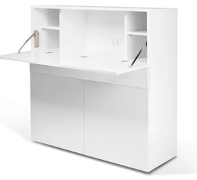 Tavolo da lavoro con piano bianco 110x42 cm Focus - TemaHome