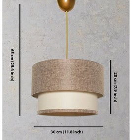 Lampadario beige/color crema con paralume in tessuto ø 30 cm Tubol – Opviq lights