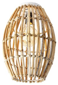 Plafoniera rustica in bambù e bianco - Canna Capsule