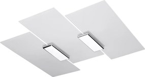 Plafoniera da Soffitto 3xE27 FABIANO in Acciaio e Vetro