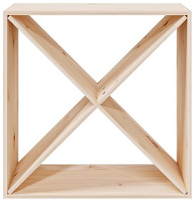 Portabottiglie 62x25x62 cm in legno massello di pino