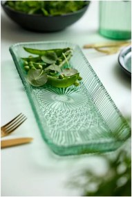 Piatto da portata in vetro verde 14x38 cm Kusintha - Bitz