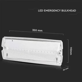 Luce di emergenza a LED EMERGENCY EXIT LED/3W/230V 6400K IP65