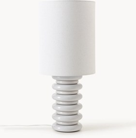 Grande lampada da tavolo con base in legno Nicolas