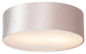 Plafoniera moderna rosa 30 cm con interno dorato - Drum