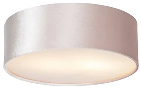 Plafoniera moderna rosa 30 cm con interno dorato - Drum