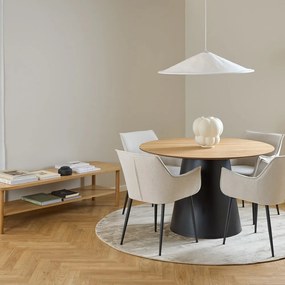 Sedia da pranzo color crema in imbottito Bonita – Actona