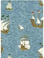 Josephine Munsey Carta da parati Ships - Sea Blue