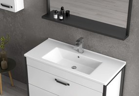 Mobile bagno 100cm con struttura metallica nera IKOS-100 - KAMALU