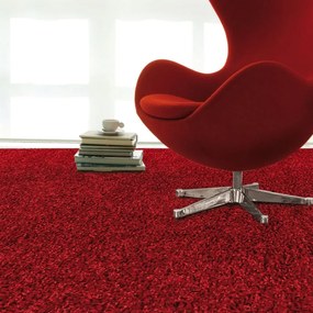 Tappeto Shaggy Morbido natale rosso, L 180 x L 120 cm