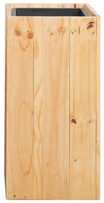 Vaso per piante legno naturale 28 x 28 x 60 cm SYKIA Beliani