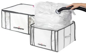 Set di organizer per vestiti sottovuoto/rinforzati in tessuto 2 pz 50x65x27 cm Life – Compactor