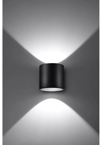 Lampada da parete nera Roda - Sollux