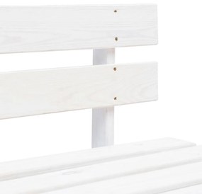 Divano centrale da giardino pallet legno pino impregnato bianco