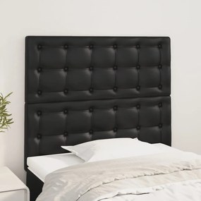 Testiera 2 Pz Nero 90x5x78/88 Cm İn Similpelle /