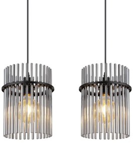 Globo 15698-4H - Lampadario a sospensione con filo GORLEY 4xE27/60W/230V nero